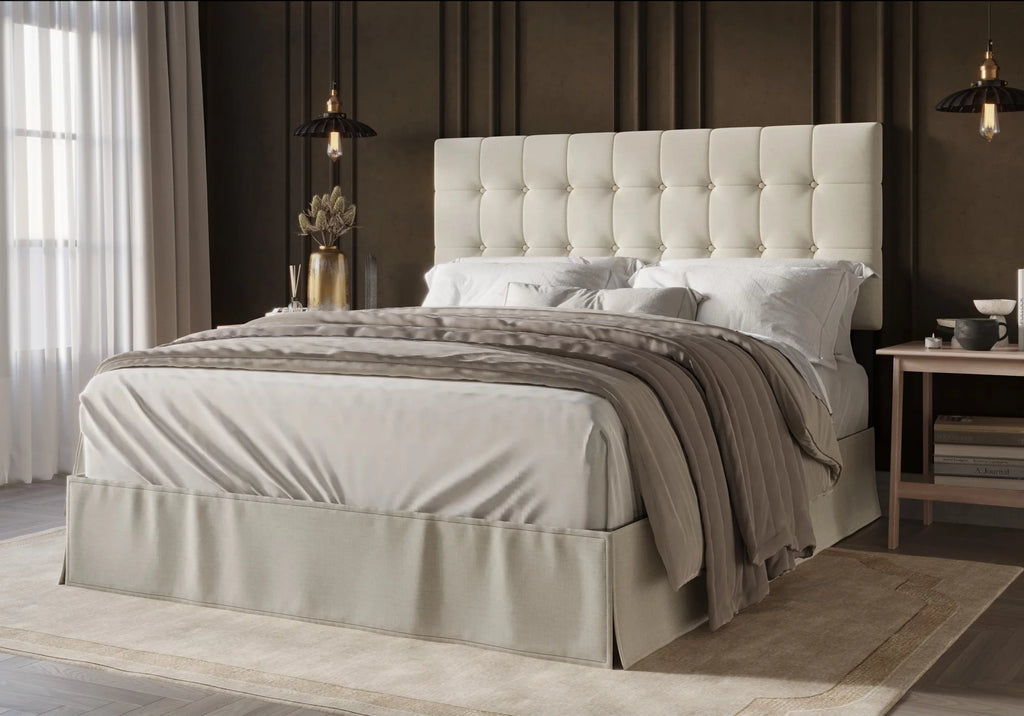 Twin Tufted Upholstered Panel Bed U8850