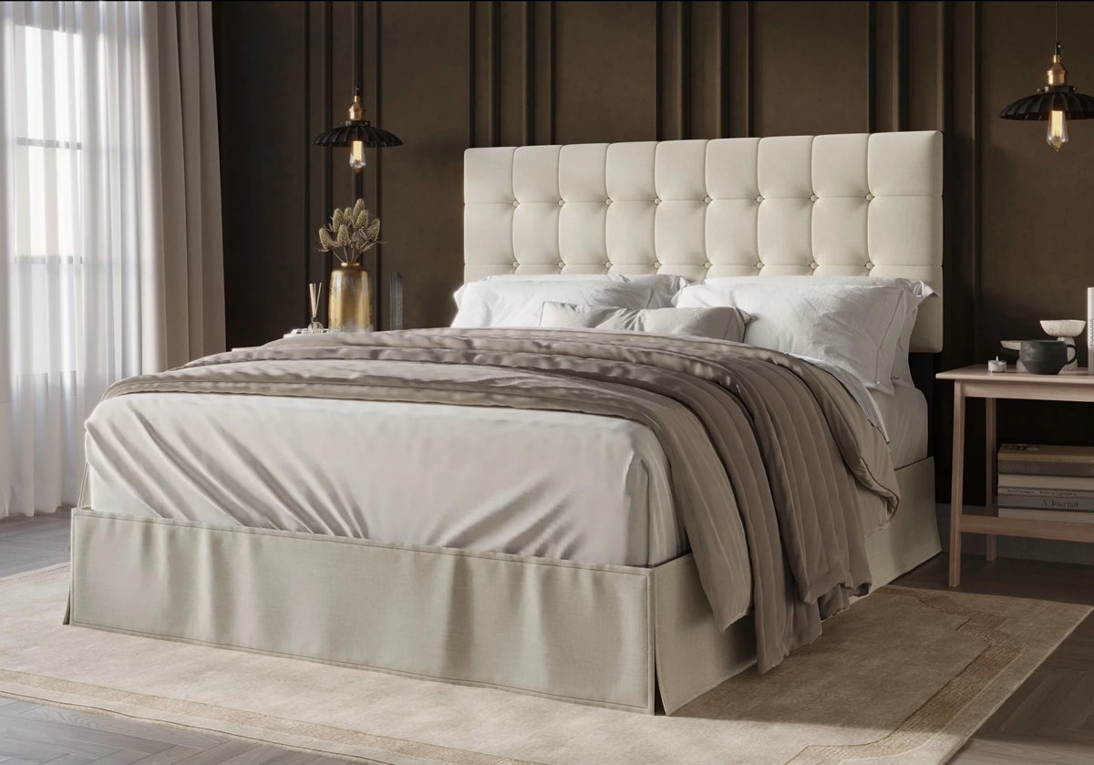 Twin Tufted Upholstered Panel Bed U8850