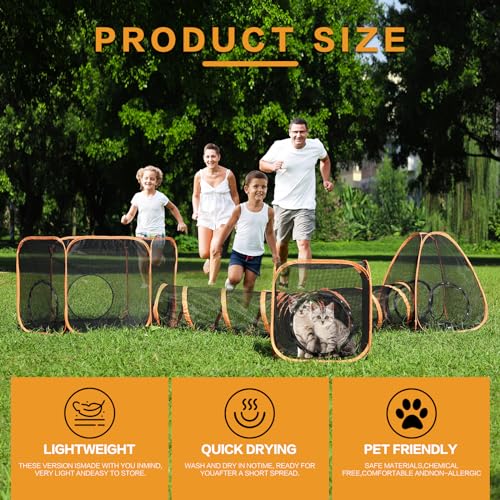 5 in 1 Outdoor Cat Tents with Tunnels T397395