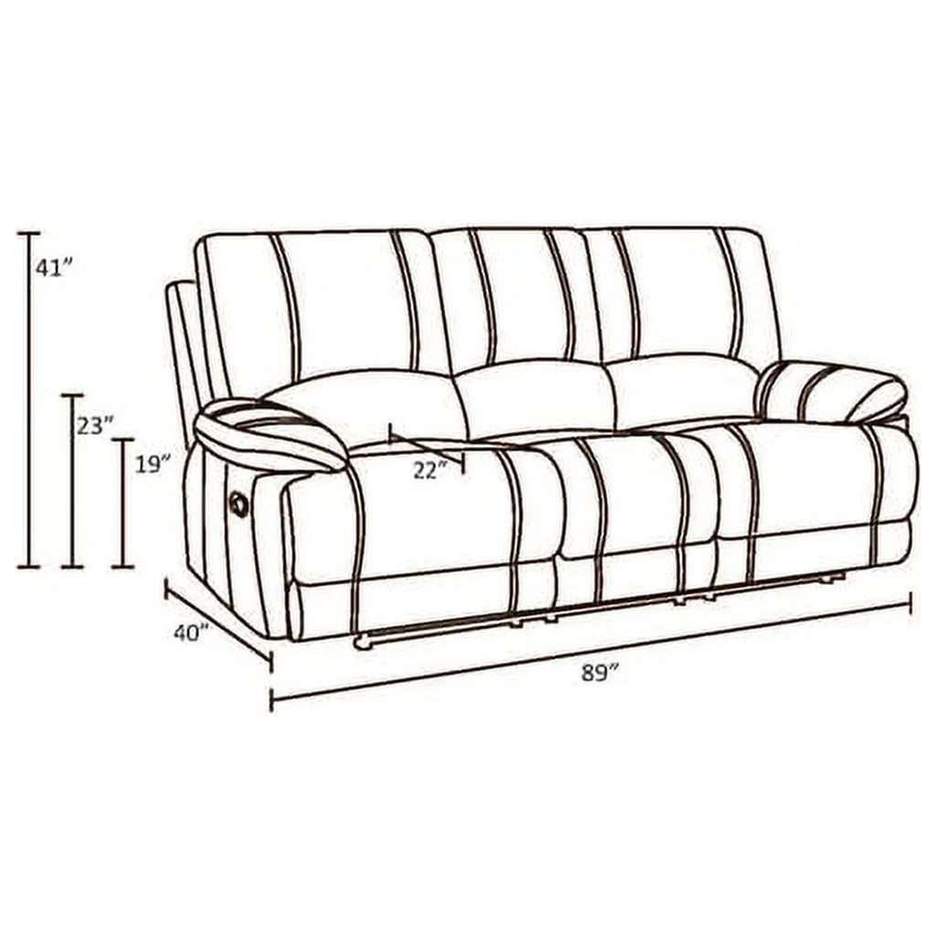 Beige Faux Leather Sofa Set L2312
