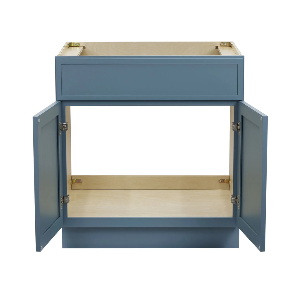 30" Birch Plywood Freestanding Storage Cabinet with Soft Close Doors J6117