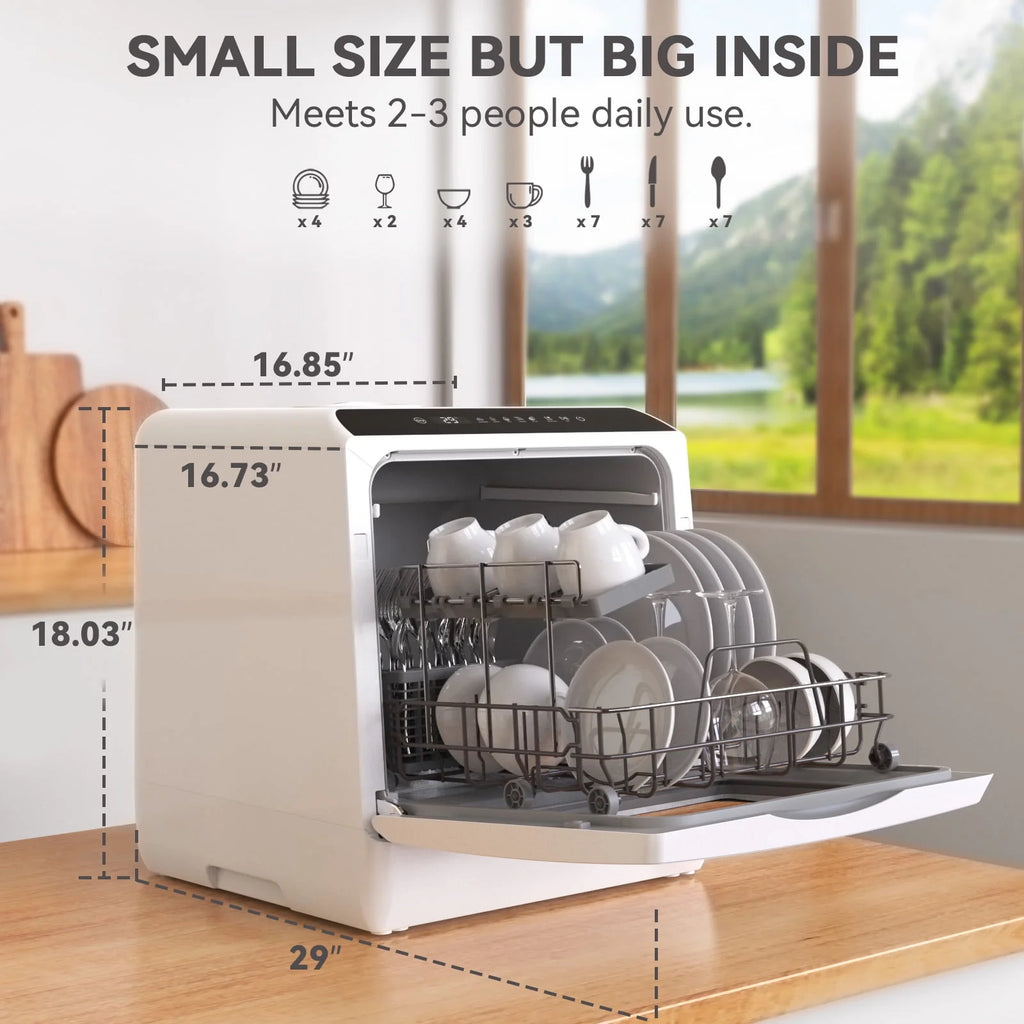 Portable Countertop Dishwasher, 5 Washing Programs, 5L Built-in Water Tank L73657