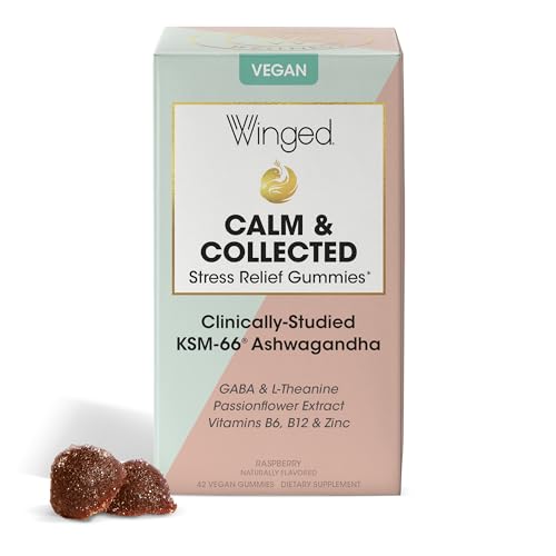 Raspberry Vegan Stress Support Gummies 42 Count D552