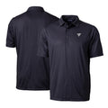 Men's Black Double Dot Print Stretch Polo V430