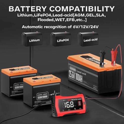 16 Amp 6V 12V 24V Battery Charger G89035