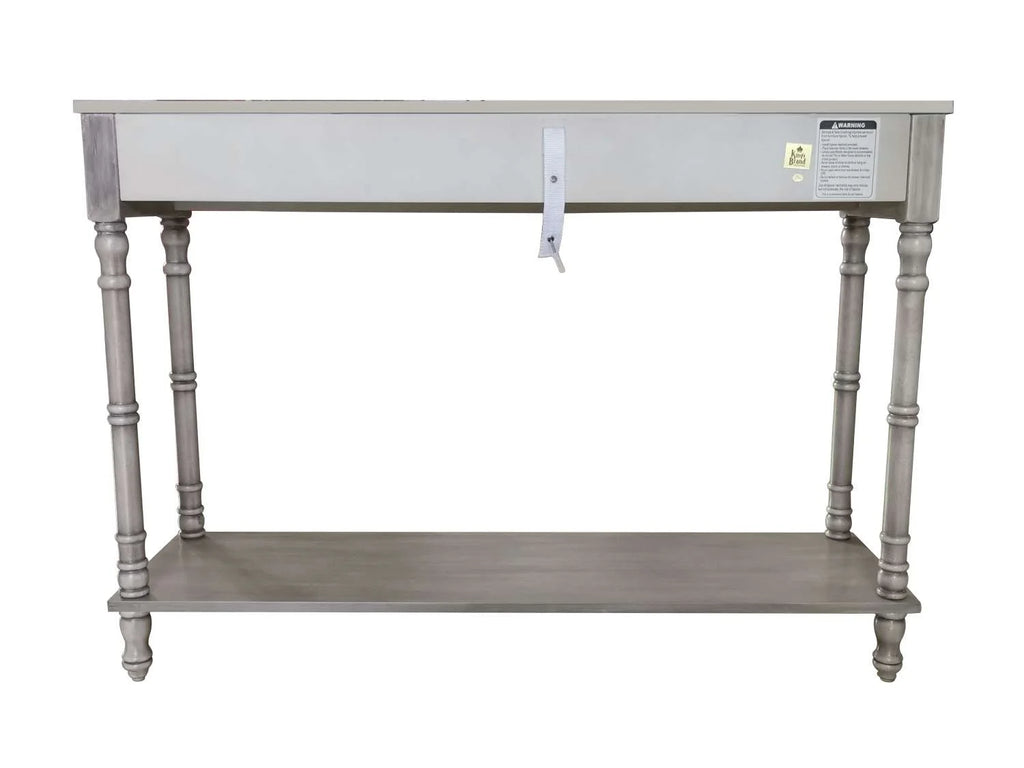 Washed Oak 2 Drawer Console Table with Shelf Z890814