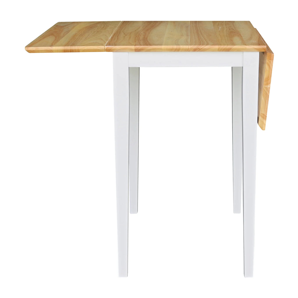 Small Dropleaf Table in White and Natural F883076