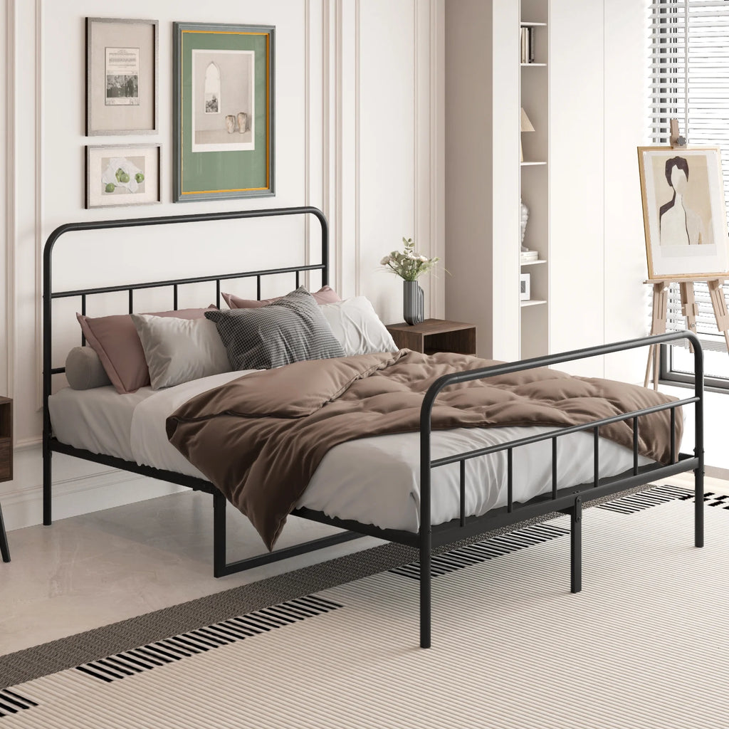 Metal Platform Bed Frame with Headboard Full T613169