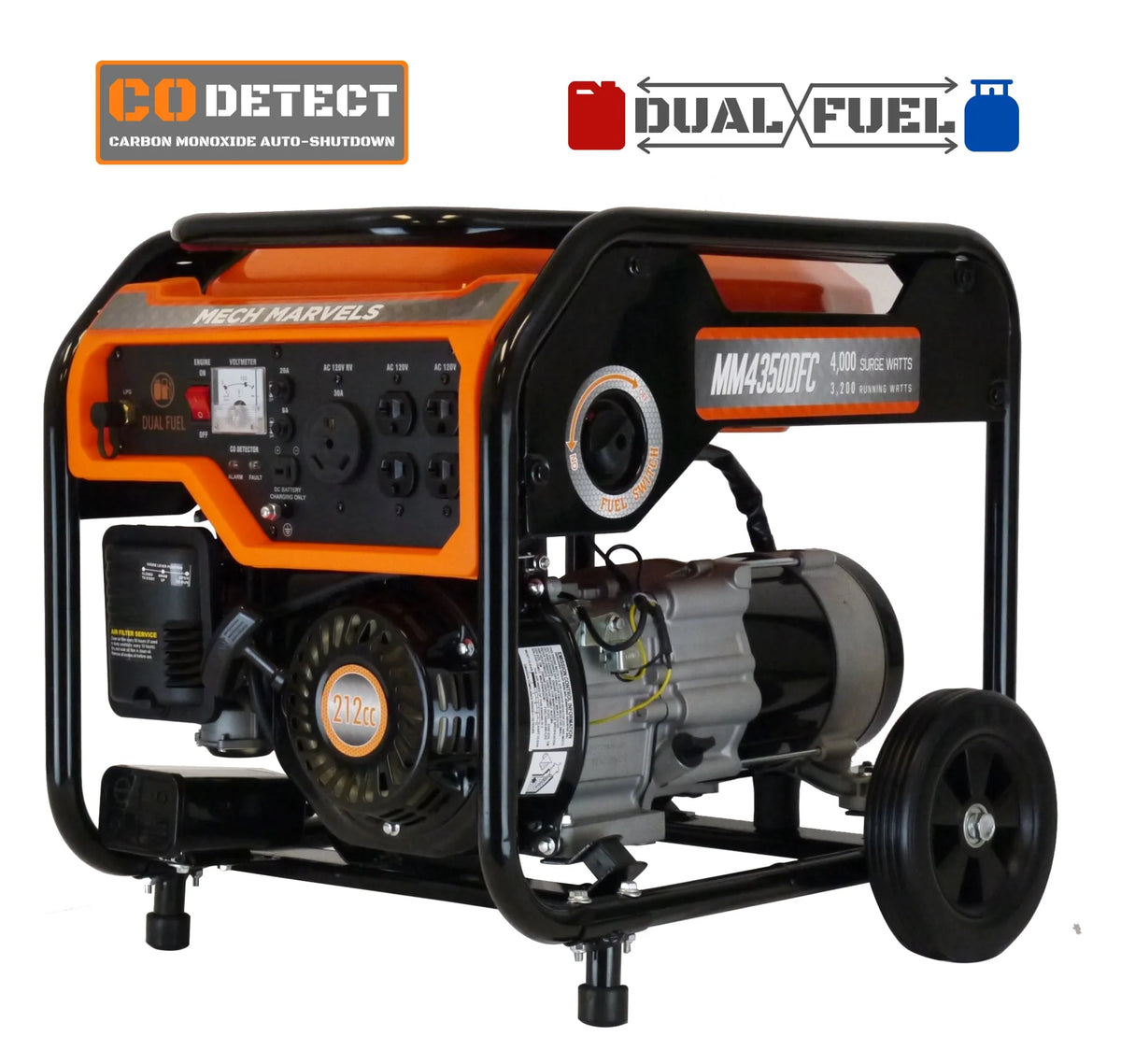 4000 Watt Dual Fuel Portable Generator F223