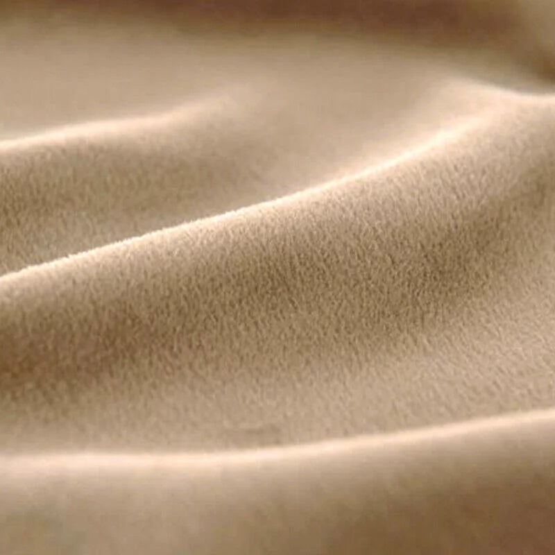 Khaki Velvet 5 Piece Stretch Sofa Cover A632