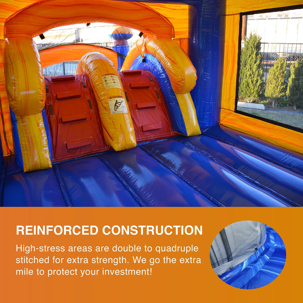Inflatable Bounce with Two Slides D7187