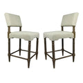 41" Fabric & Wood Counter Stool Set of 2 K598049