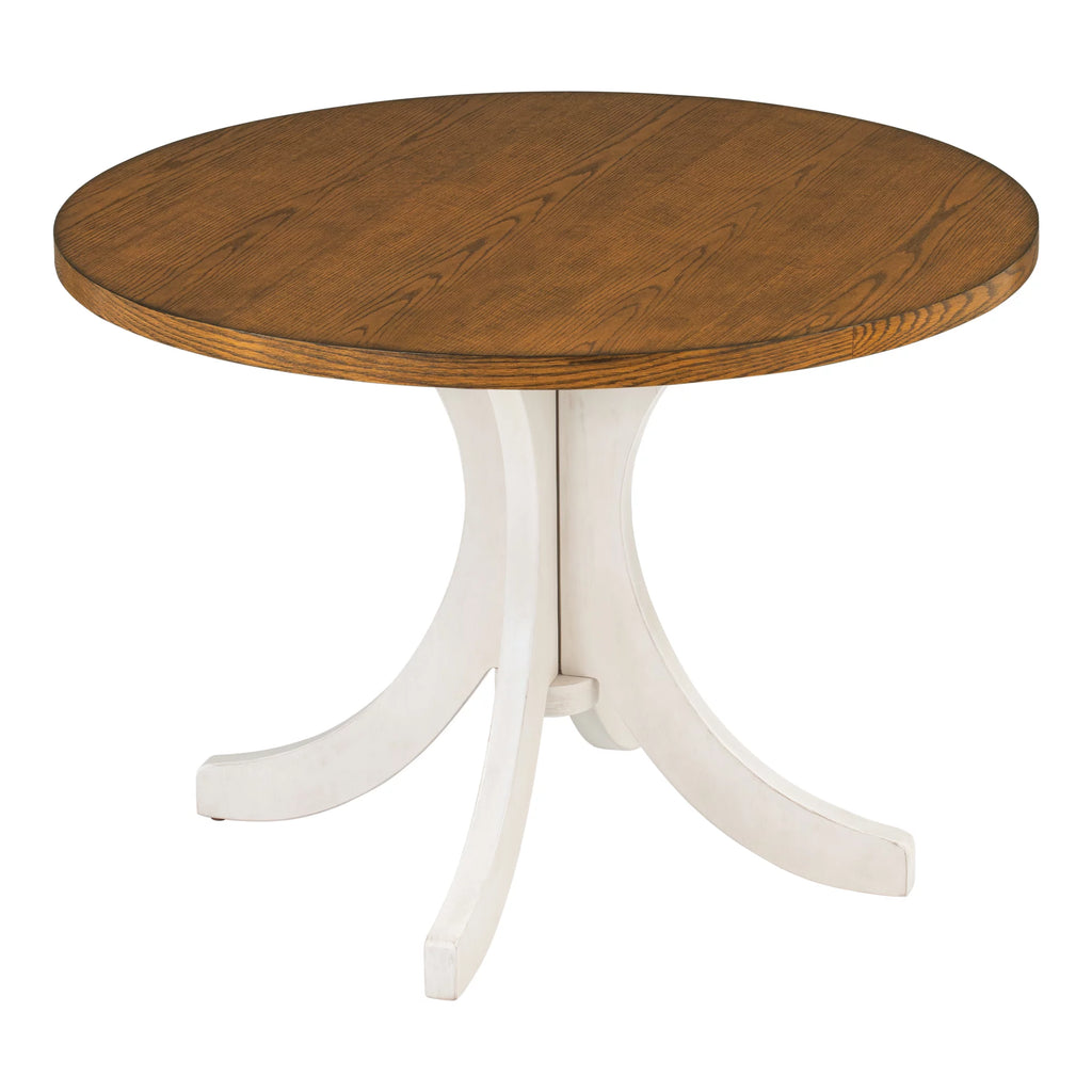 Mid-Century Solid Wood Round Dining Table U970504