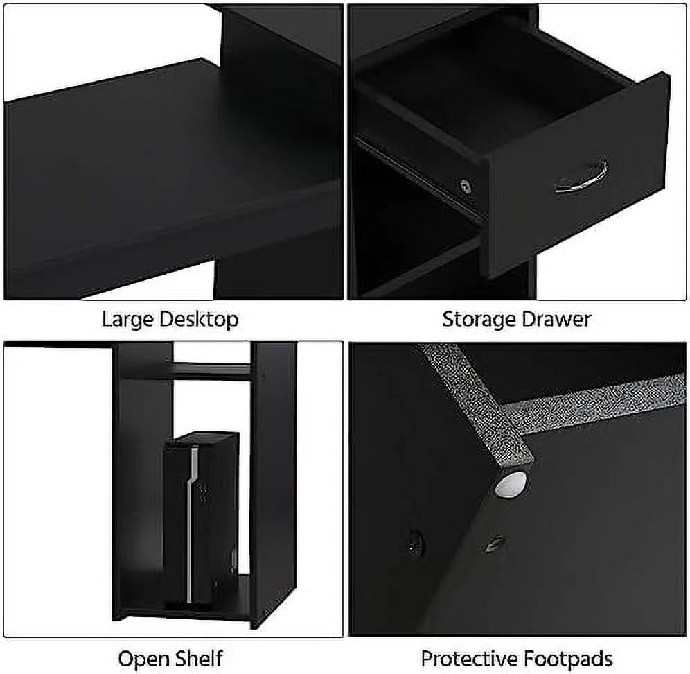 47 inch Computer Desk with Drawers and Printer Shelf P946725