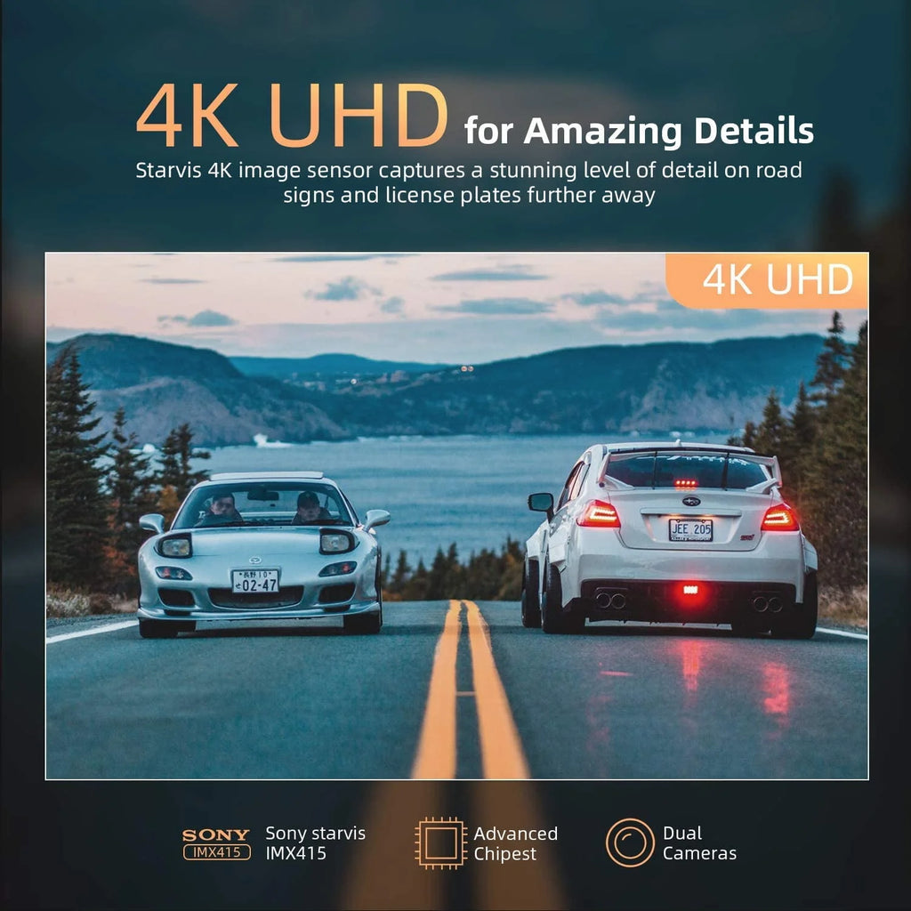 4K 12 Mirror Dash Cam Front & Rear View Dual Dash Camera S274112