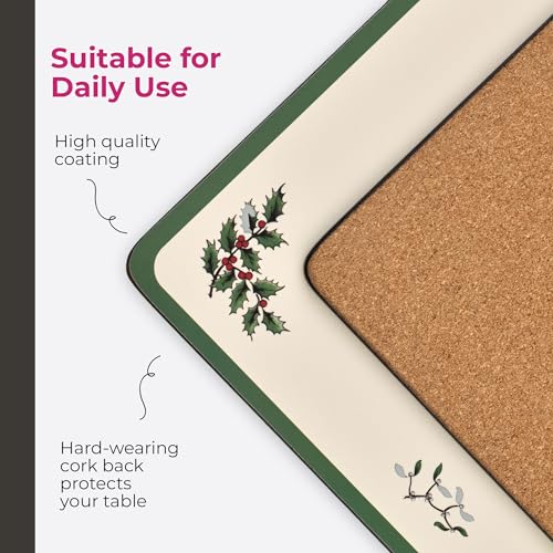Christmas Tree Placemats & Coasters Set Cork Back K208469