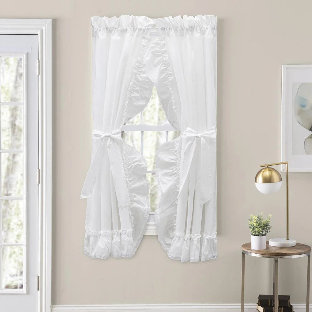 White Rod Pocket Curtain Panel 100" x 63" G731