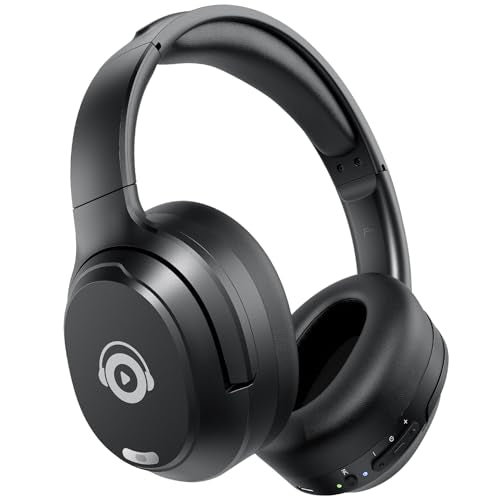 Black Wireless Over Ear Active Noise Cancelling Headphones T91646