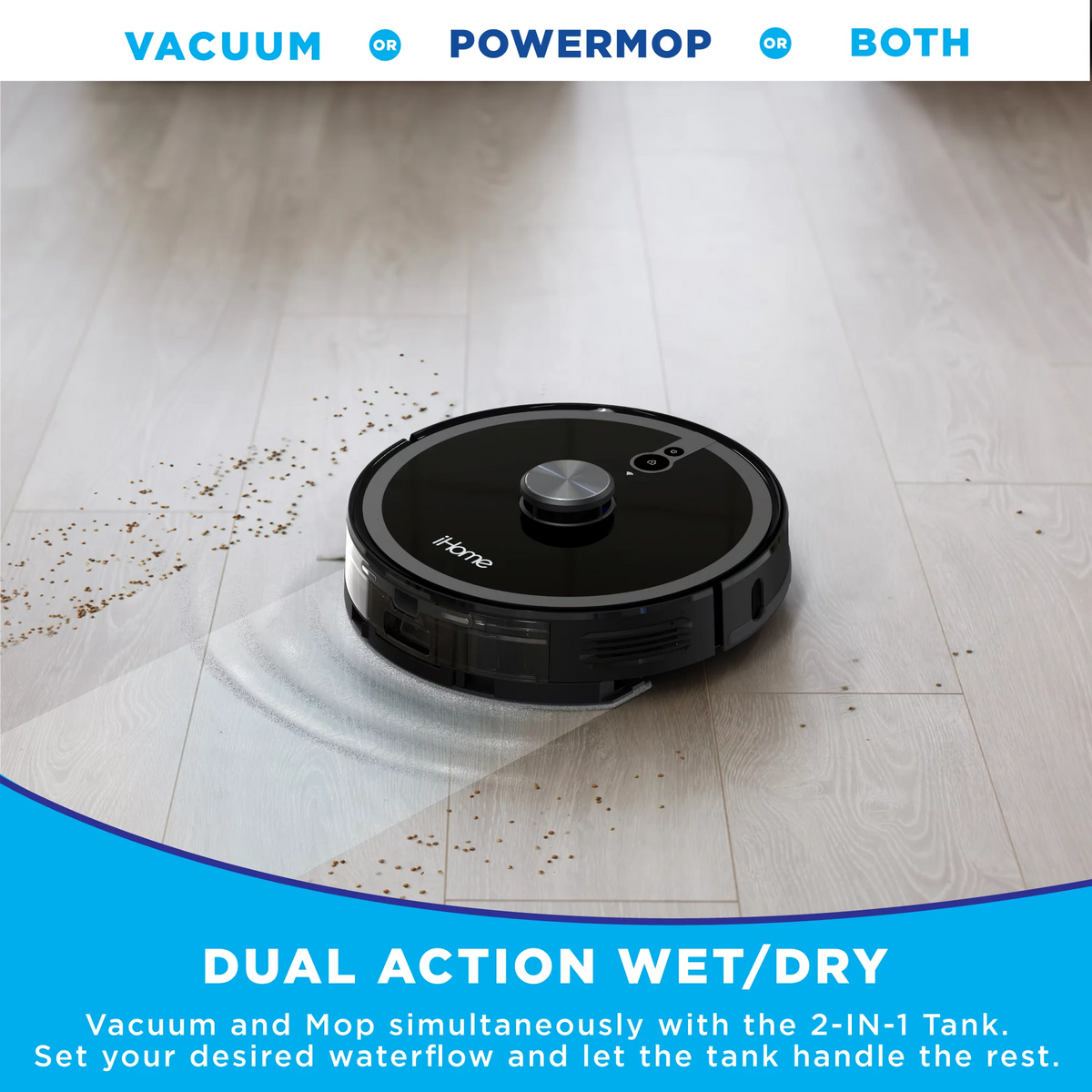 3-in-1 Robot Vacuum with Vibrating Mop V42450