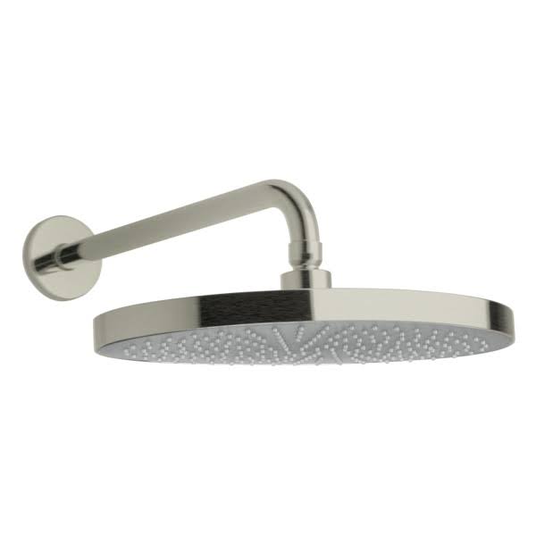 Chrome Rain Shower Head with Arm and Flange N16902