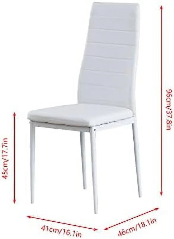 Grey Tempered Glass Dining Table Set with 2 White Faux Leather Chairs R579
