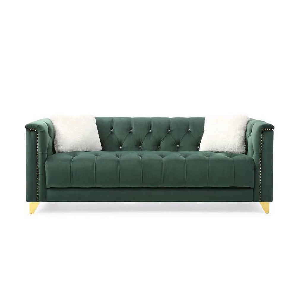 Green Velvet 3Pc Upholstery Living Room Set D532171