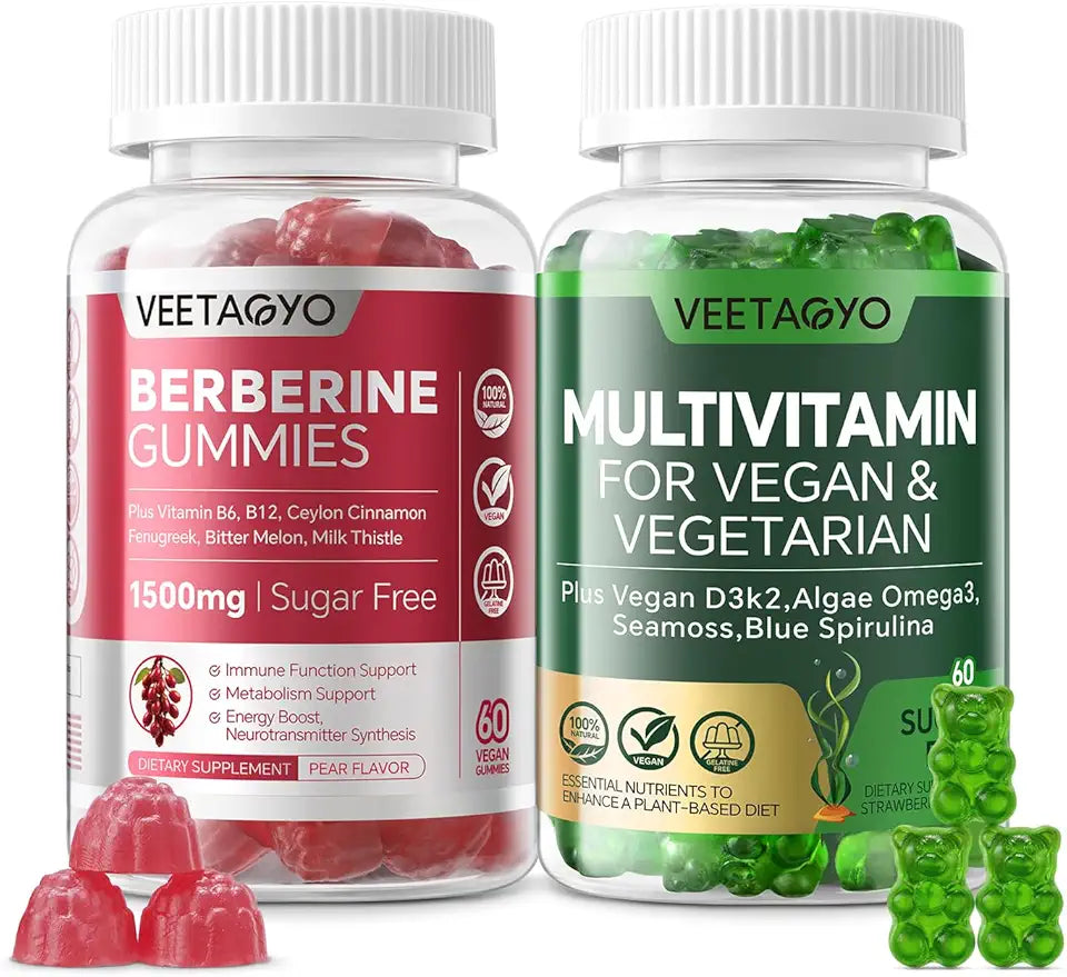 Berberine Supplement 1500mg Sugar Free Vitamin D3 K2 90 Capsules P195