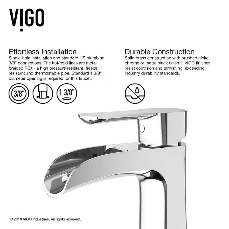 Single Handle Bathroom Faucet in Chrome V182