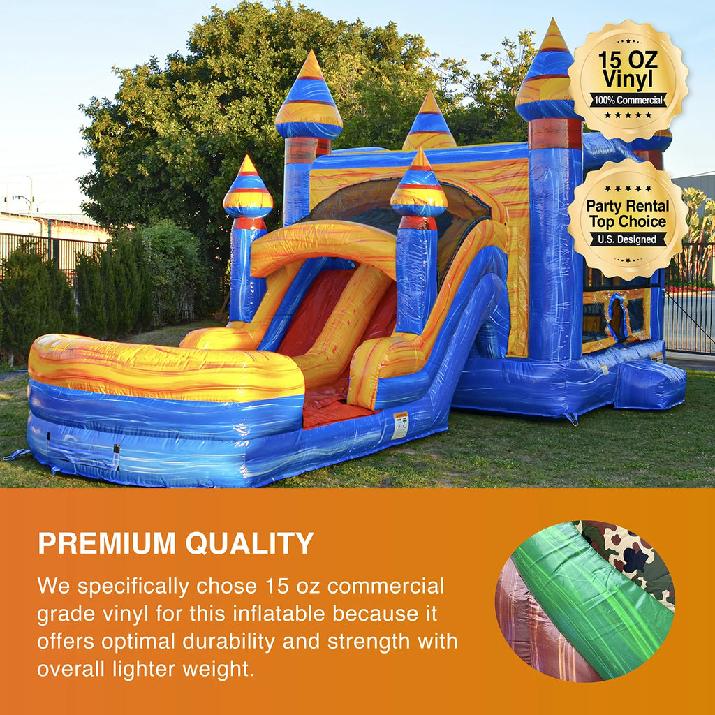 Inflatable Bounce with Two Slides D7187
