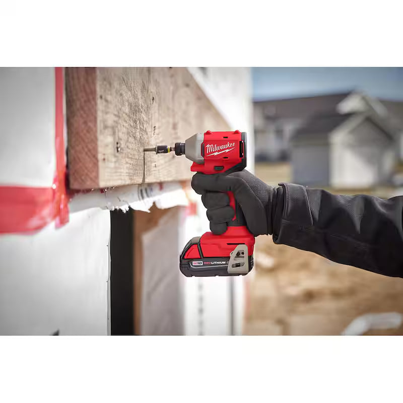 18-Volt Lithium-Ion Brushless Cordless 1/4 in. Compact Impact Driver with Battery and Charger F850529