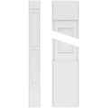 PVC Two Equal Flat Panel Pilaster with Capital & Base (Pair) M22356