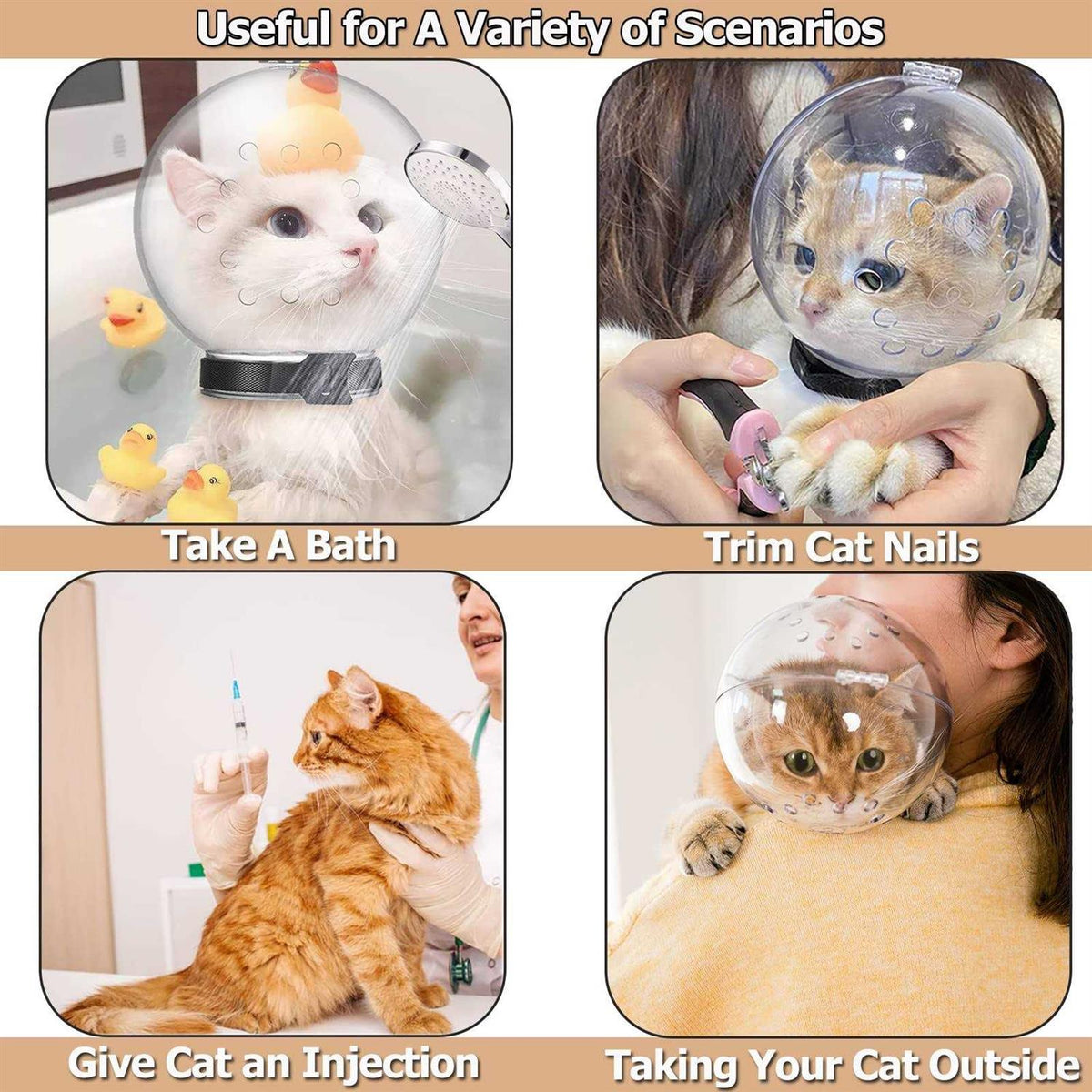 Transparent Breathable Cat Muzzle M Size P7030