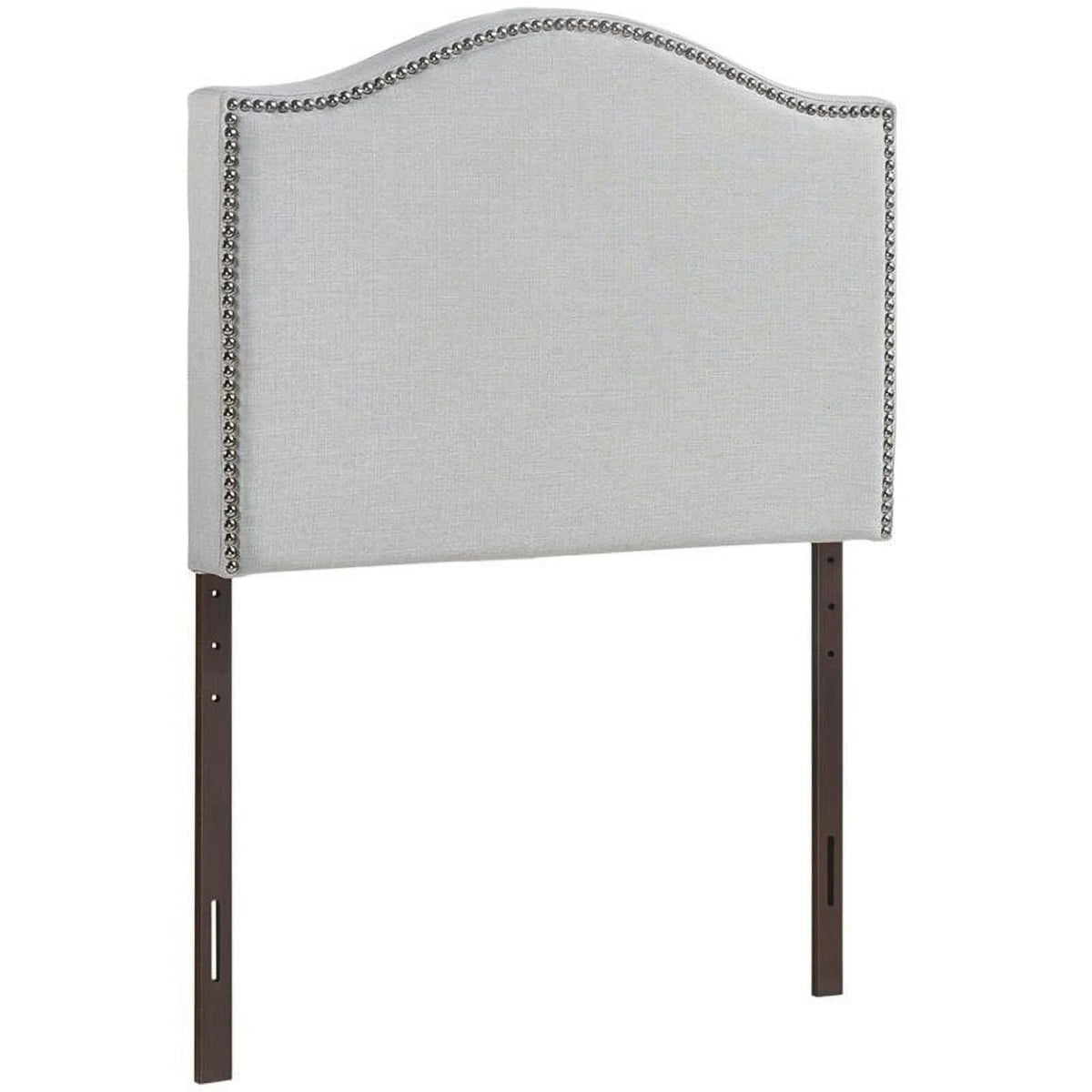 Sky Gray Fabric Upholstered Twin Headboard U988310