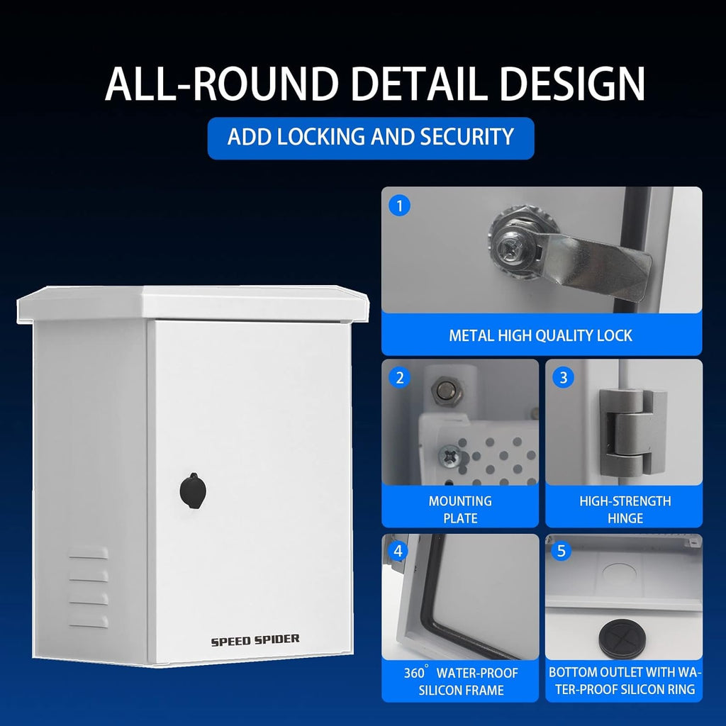 Outdoor Electrical Box, IP55 Stainless Steel Junction Box F808