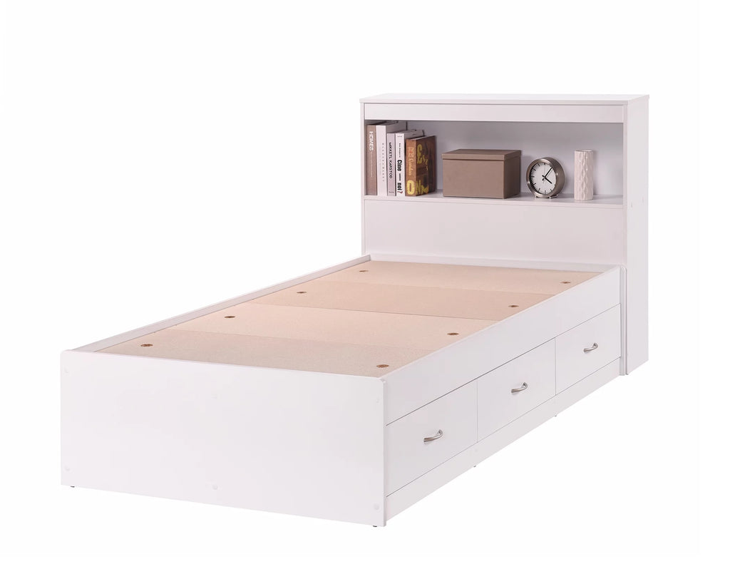 Black Twin-Size Captain Bed with 3 Drawers and Headboard A466690