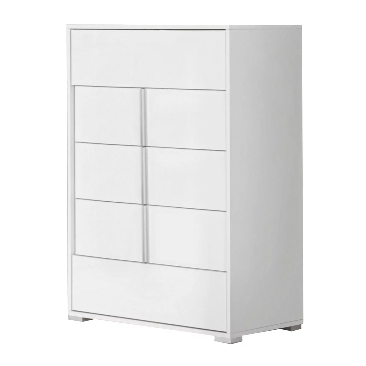 48 inch 5 Drawer White Wooden Chest X4362
