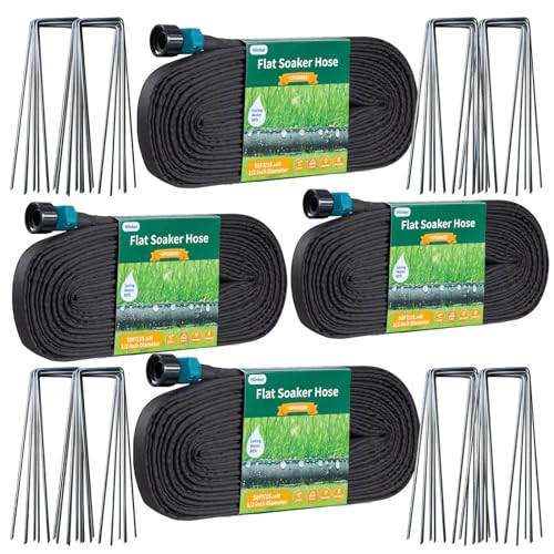 Flat Soaker Hose 100 ft with Stake O3388