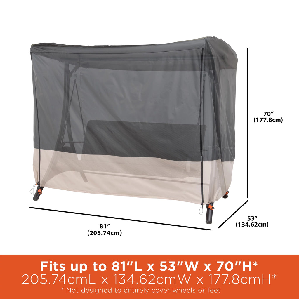 Gray Patio Swing Cover Y366491