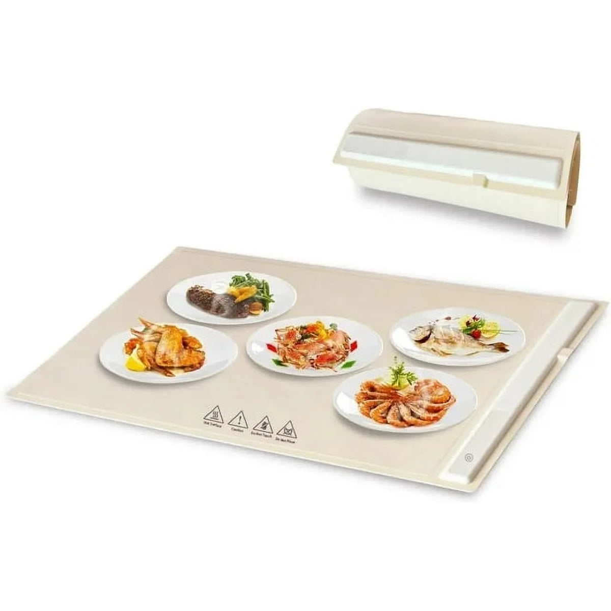 White Adjustable Temperature Foldable Electric Warming Tray H52250