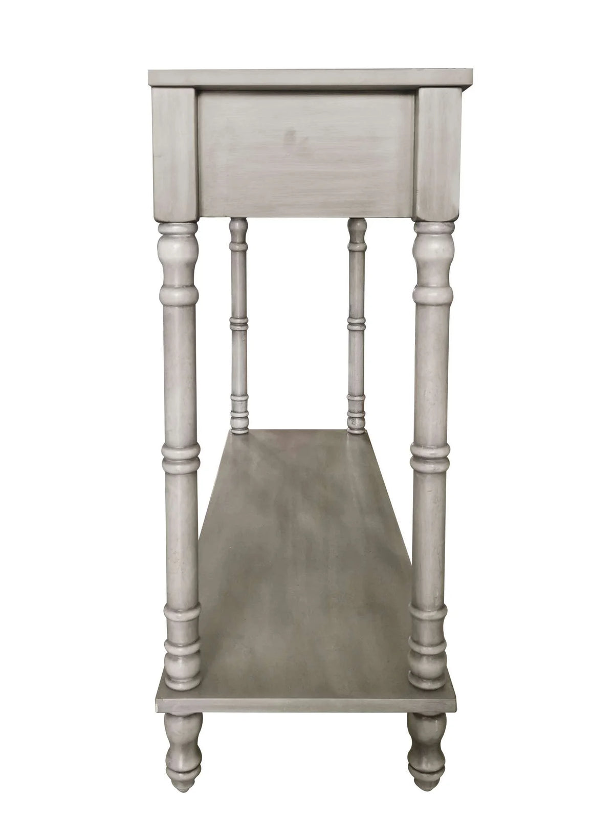 Washed Oak 2 Drawer Console Table with Shelf Z890814