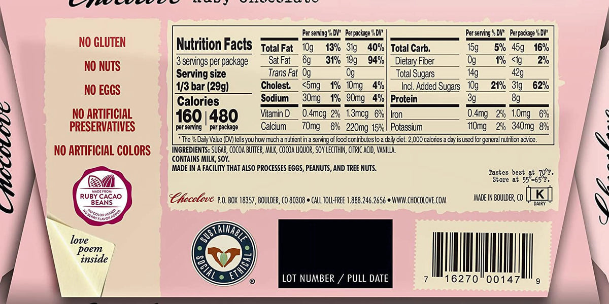 Chocolate 34% Cacao 3.2oz Bar 12 Pack I4921