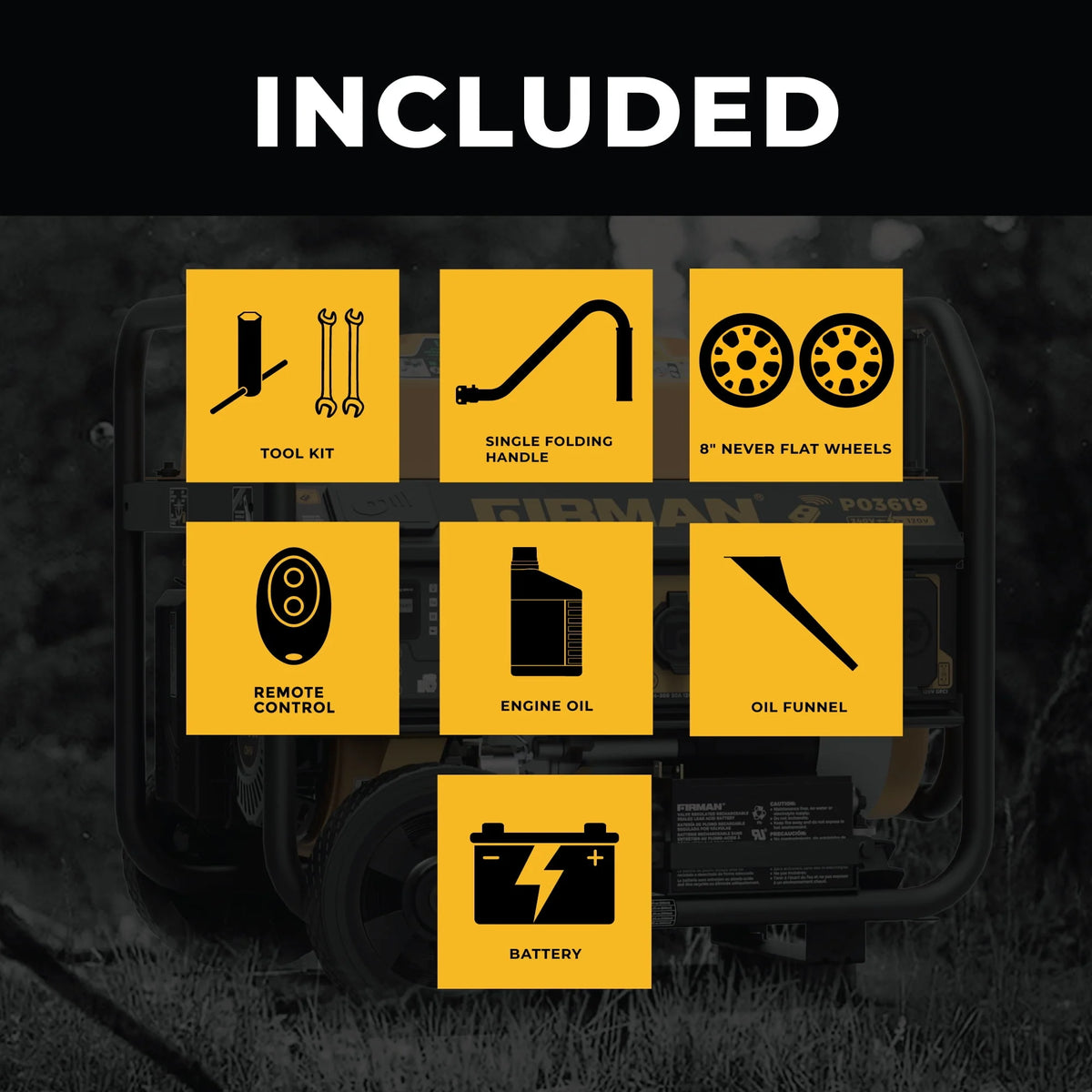 4550/3650 Watt Gas Portable Generator with Wheel Kit O319081