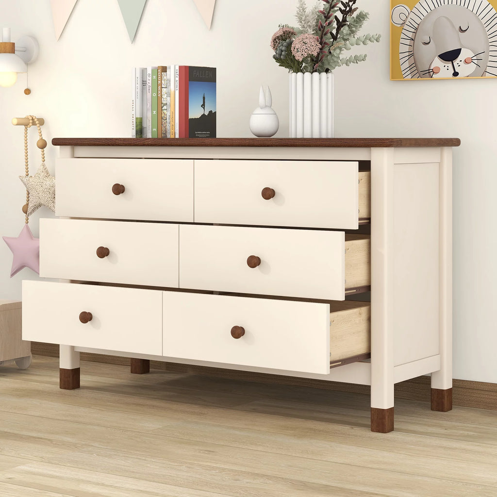 Wooden Storage Dresser with 6 Drawers F558