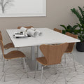 6 Person Rectangular Conference Table Metal Base D46897