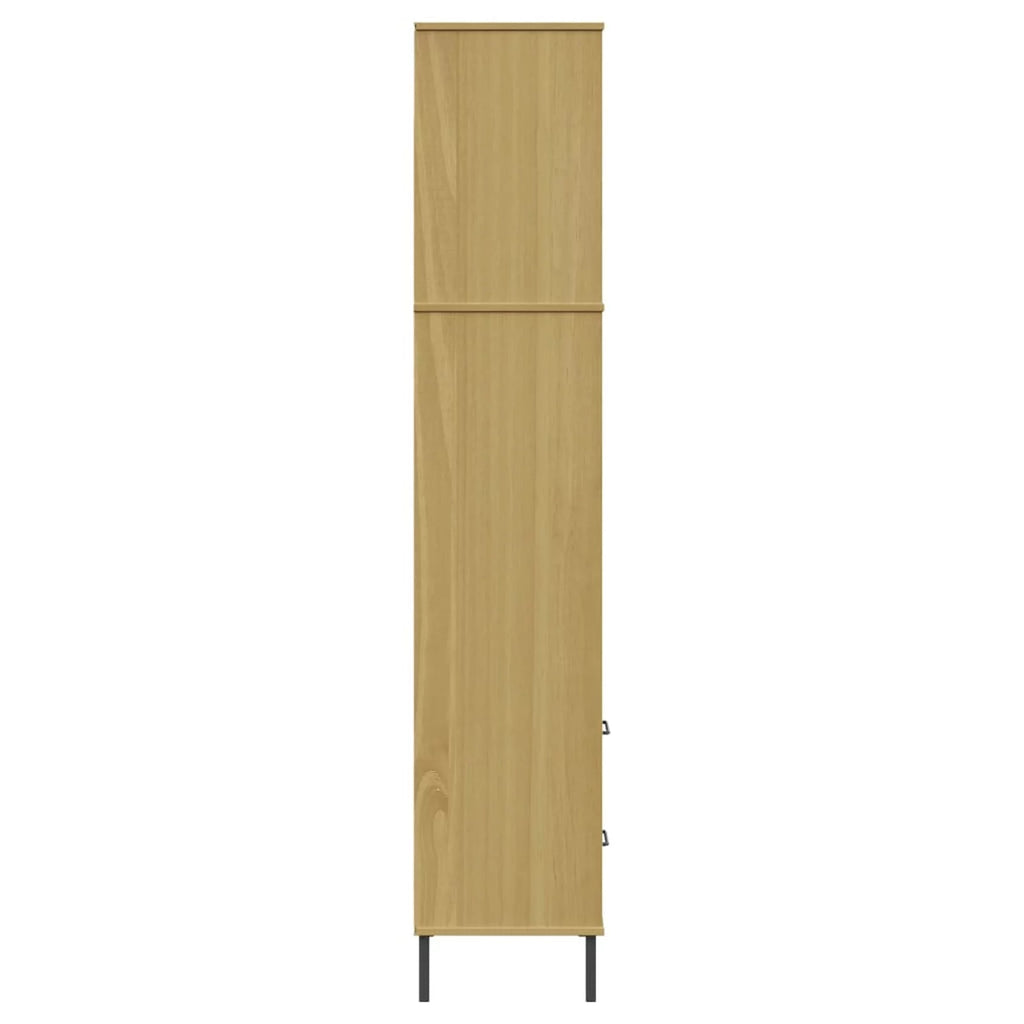 Pine Wood Bookcase with 2 Drawers and 4 Compartments I51536