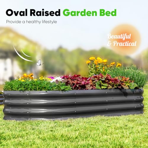 Galvanized Raised Garden Bed Kit with Self Watering System and Mesh Cover, 6x3x1Ft N108504