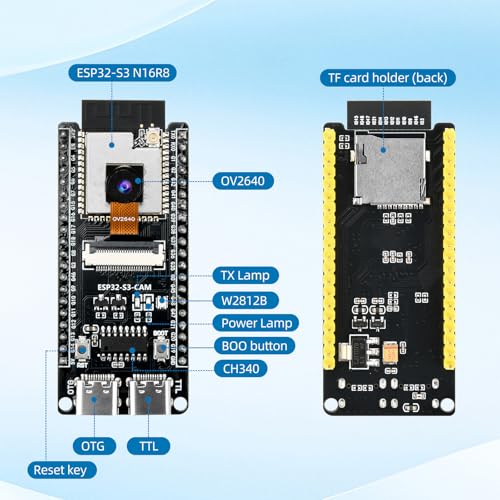 ESP32-S3-CAM Development Board with OV2640 Camera U617426