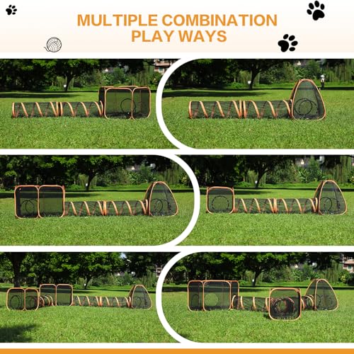 5 in 1 Outdoor Cat Tents with Tunnels T397395