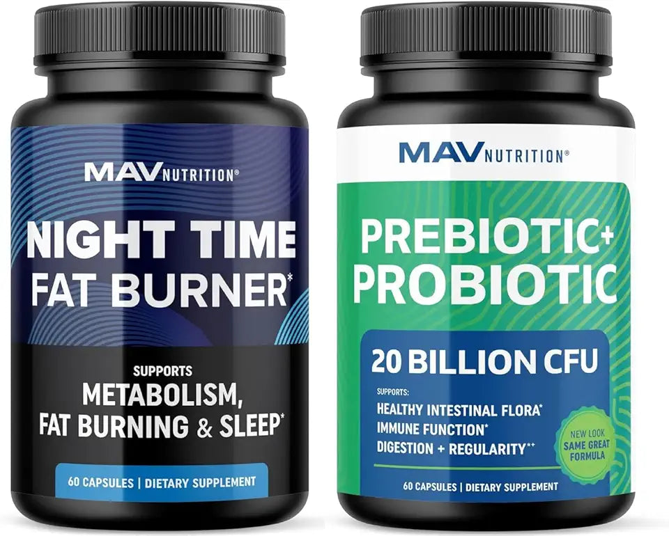 Night Time Fat Burner and Probiotic Prebiotic Capsules U8883