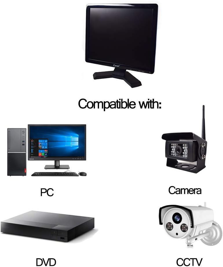 15 inch CCTV Security Monitor with BNC VGA HDMI AV Y285